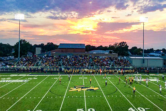 high school football field in Wynne Arkansas